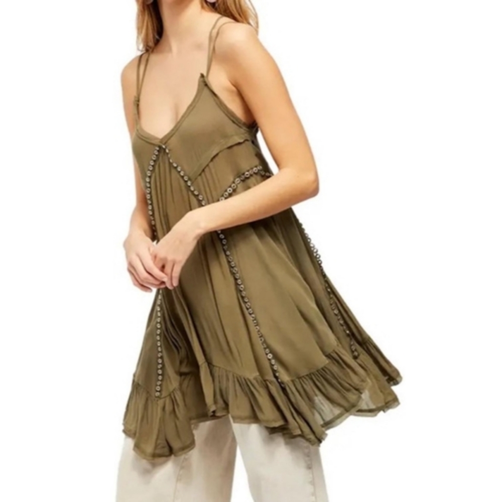 Free People TRAPEZOID DRESS in olive
